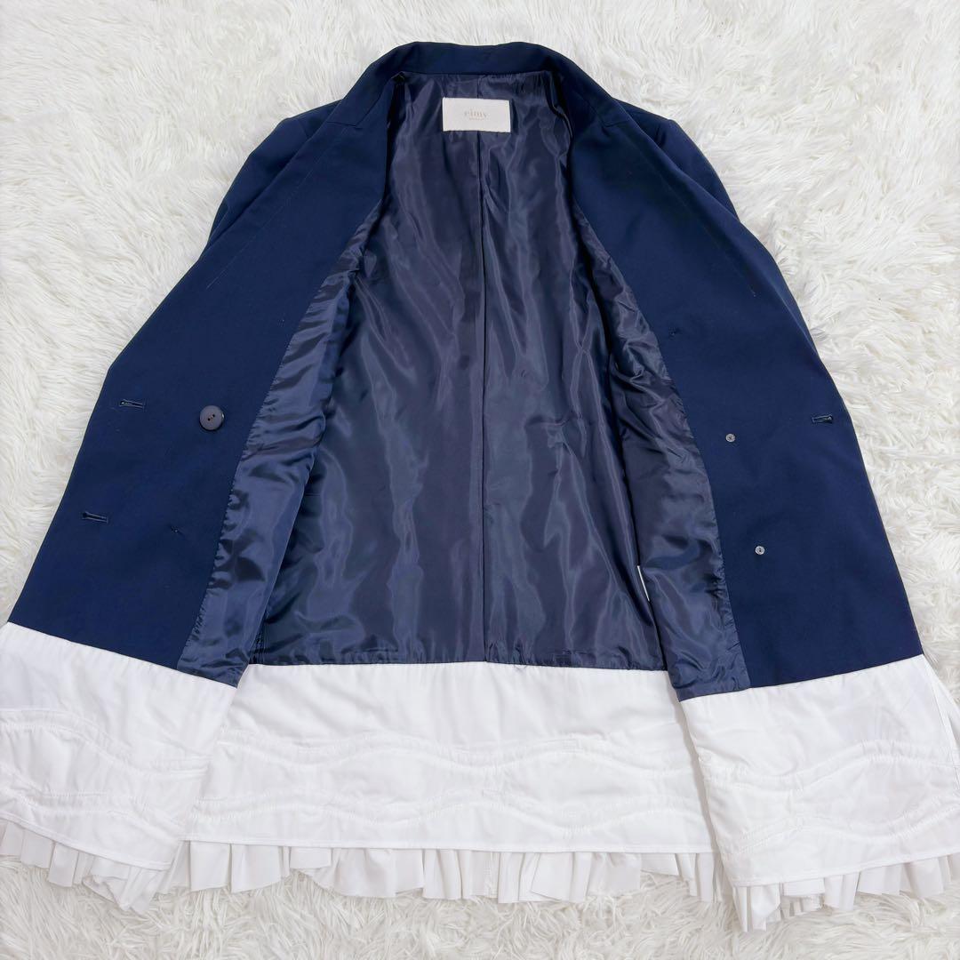 ✨新品未使用✨eimy istoire フリルトリムジャケットワンピース ダブル