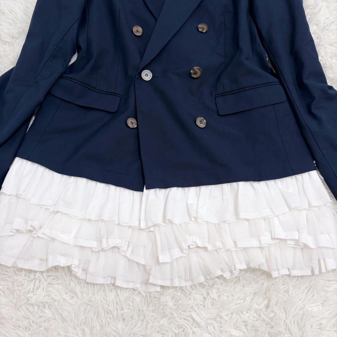 ✨新品未使用✨eimy istoire フリルトリムジャケットワンピース ダブル