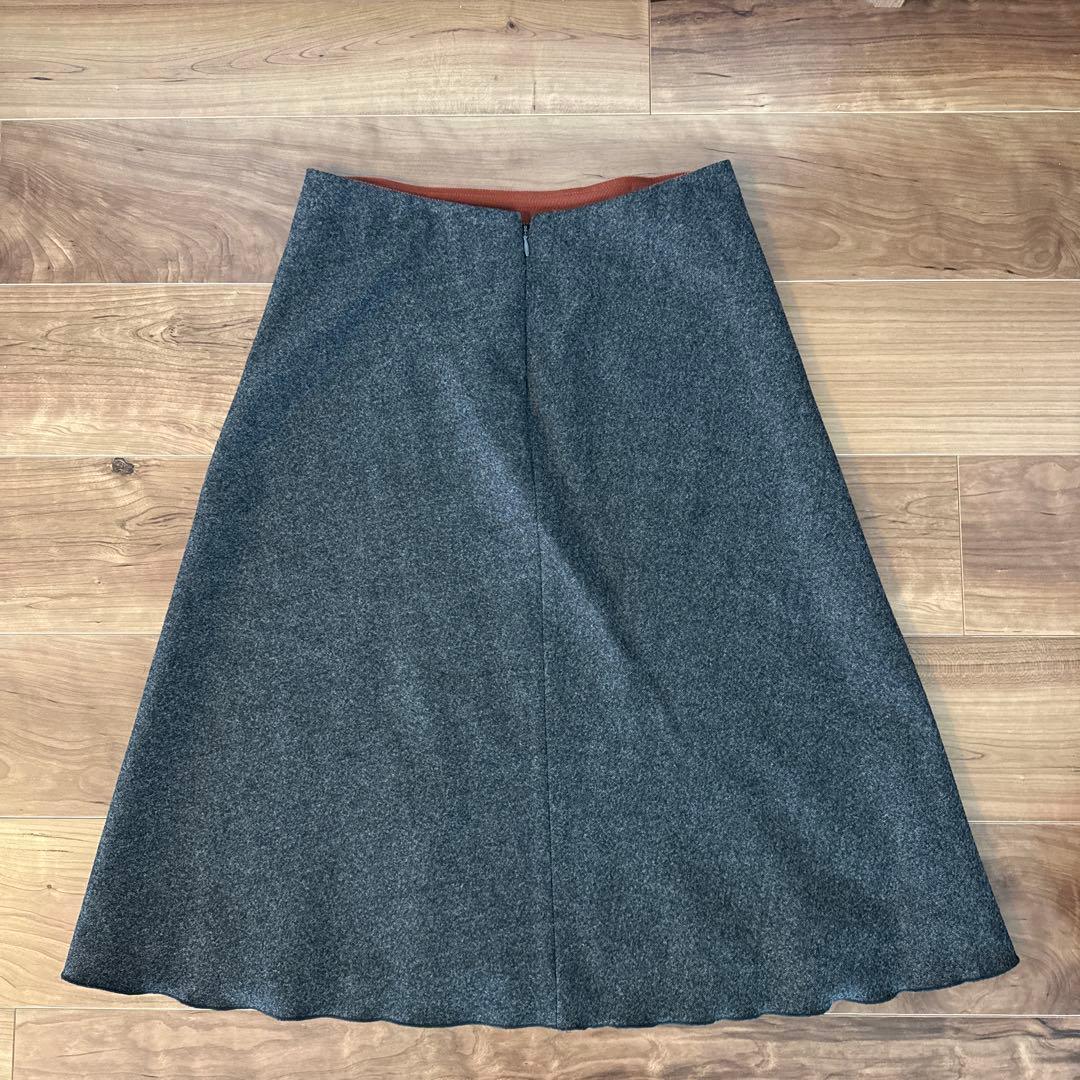 Loro Piana グレー プリーツスカート 42