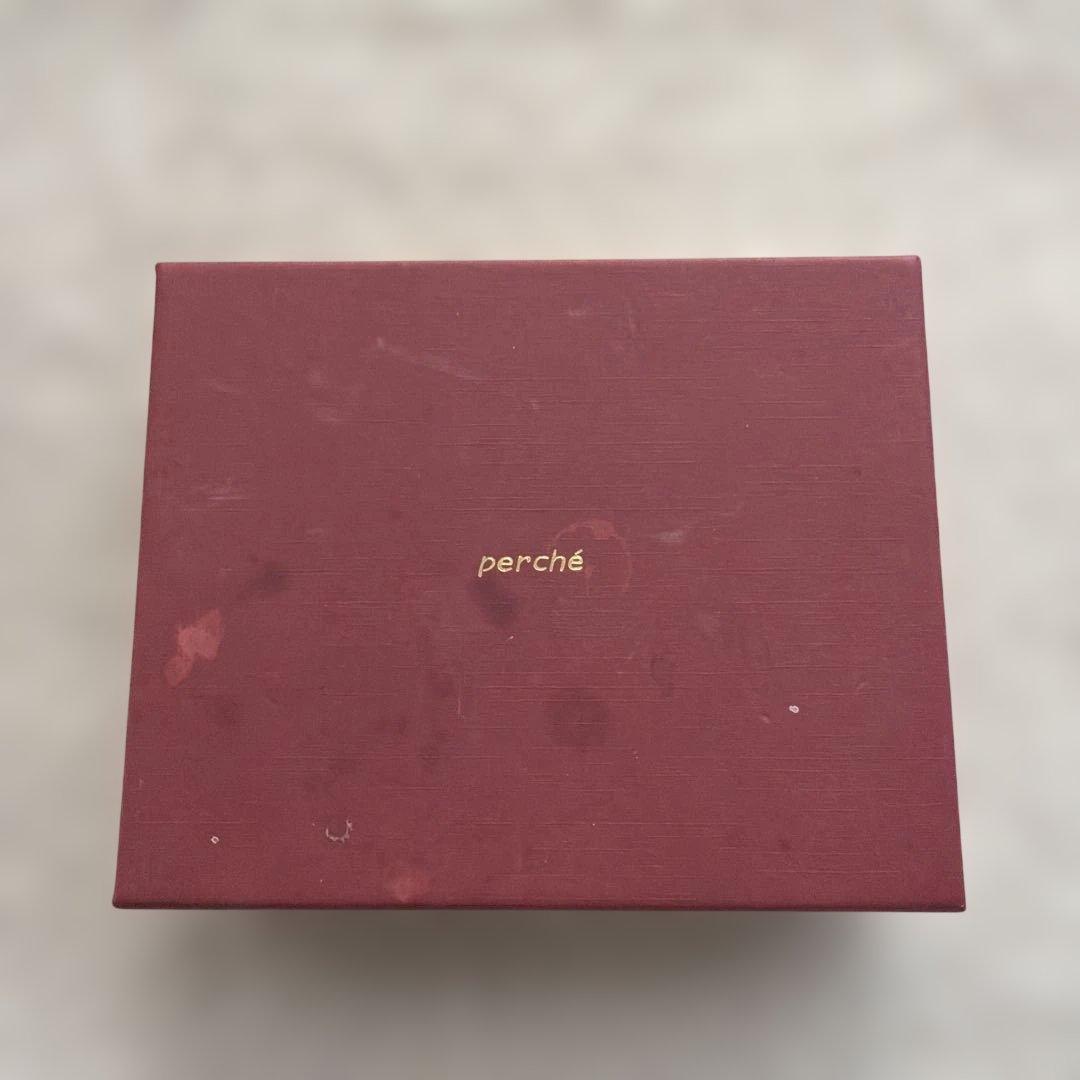 perché シルバー ドット 二つ折り財布