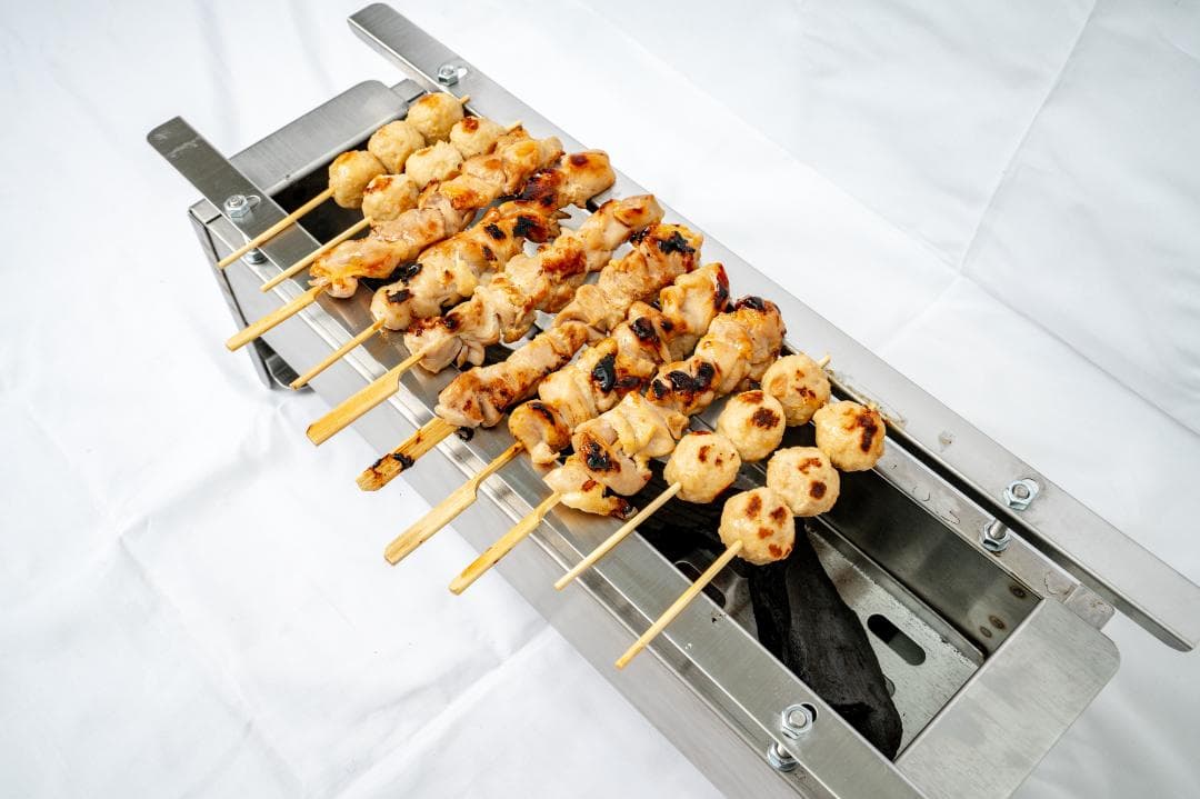 炭火用 ワイド焼鳥機 網焼き 海鮮魚介類 磯料理 新品 網付き コンロ