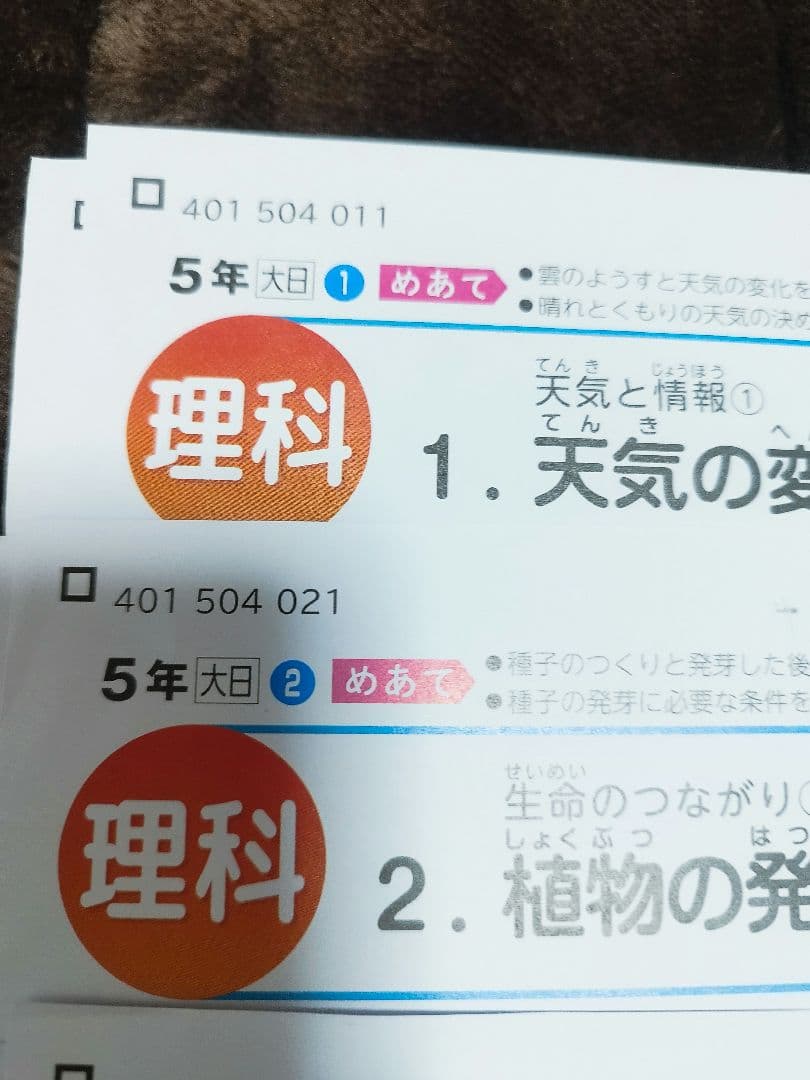 【最新版】カラーテスト　理科　５年生