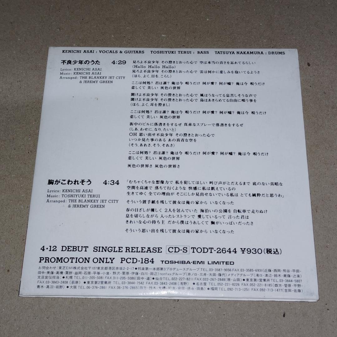 THE BLANKEY JET CITY プロモCD 不良少年のうた
