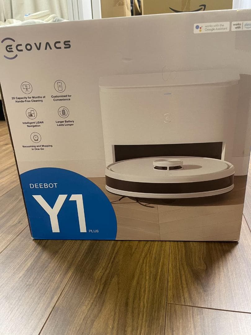 ECOVACS(エコバックス) Y1 PLUS ロボット掃除機 水拭き 両用