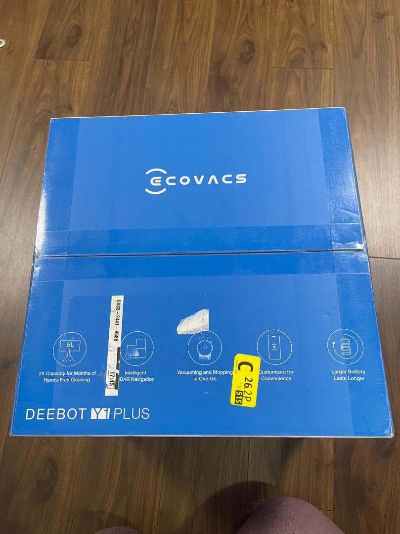 ECOVACS(エコバックス) Y1 PLUS ロボット掃除機 水拭き 両用