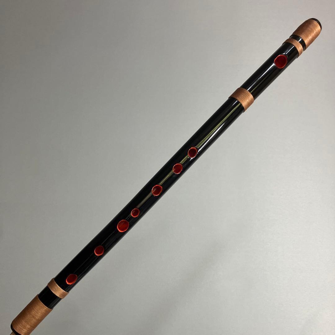 篠笛八本調子 C管　 CMR8-258 唄物　ドレミ調　天地糸巻西洋音階 黒塗