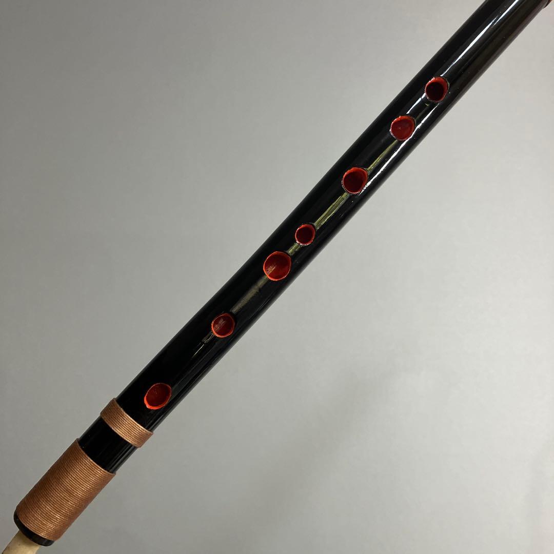 篠笛八本調子 C管　 CMR8-258 唄物　ドレミ調　天地糸巻西洋音階 黒塗