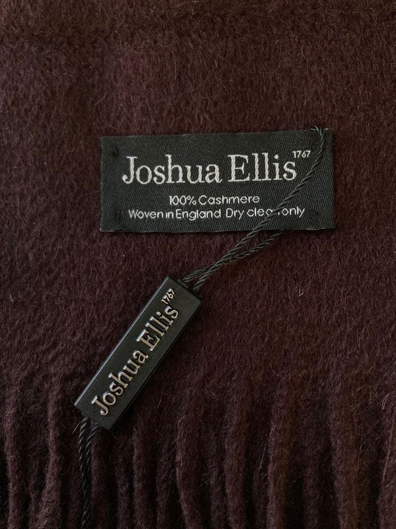 Joshua Ellis 100%カシミヤ ストール バーガンディ