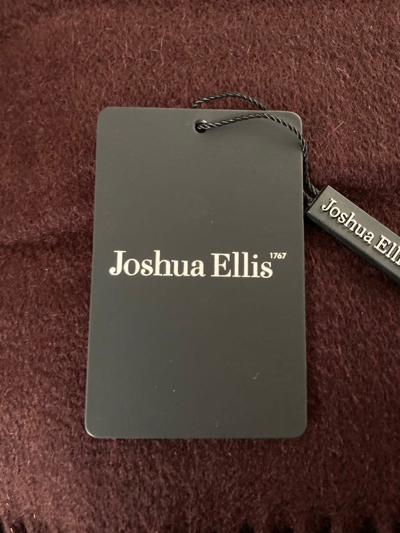 Joshua Ellis 100%カシミヤ ストール バーガンディ