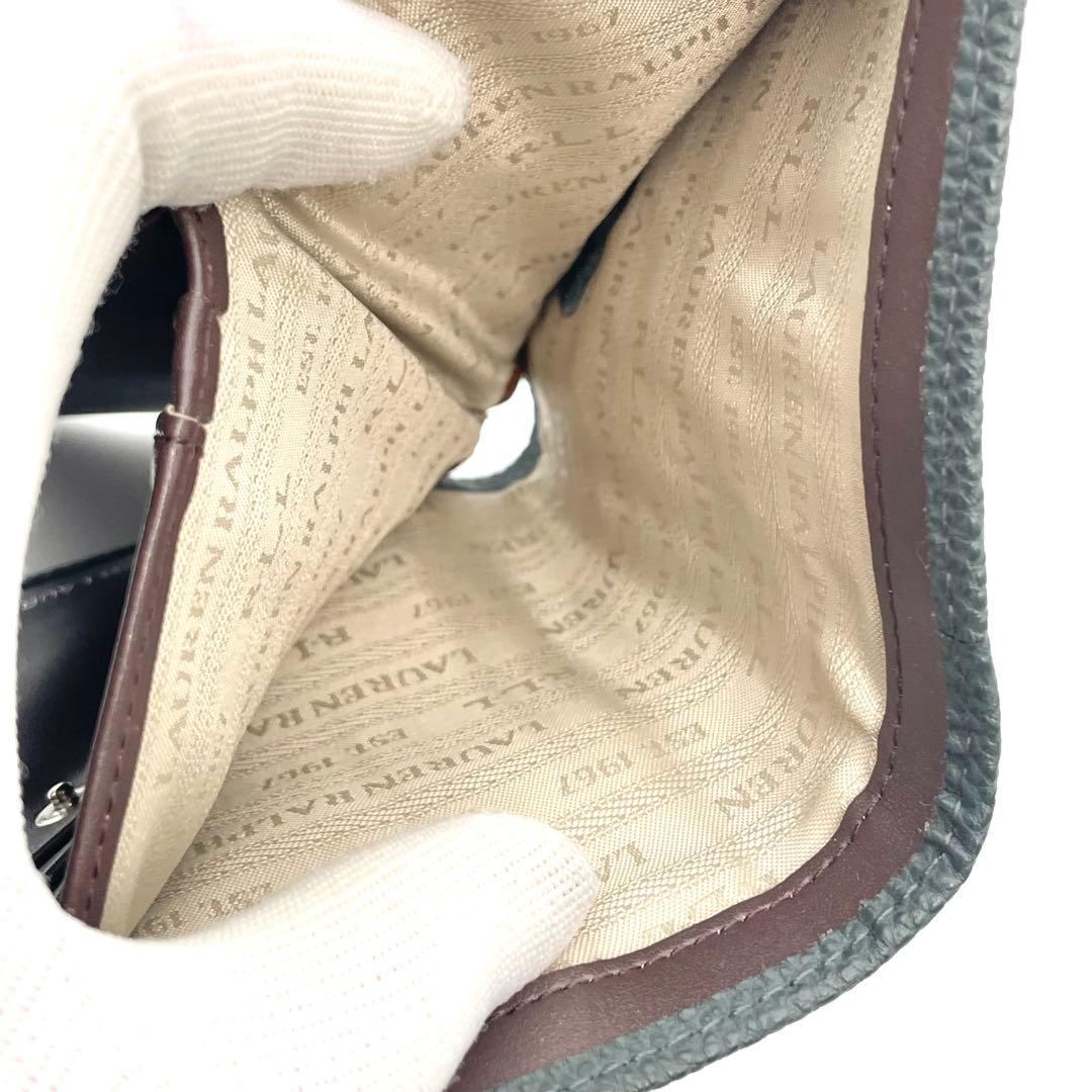 美品　ラルフローレン　折り財布　レザー　 管理番号【a85】