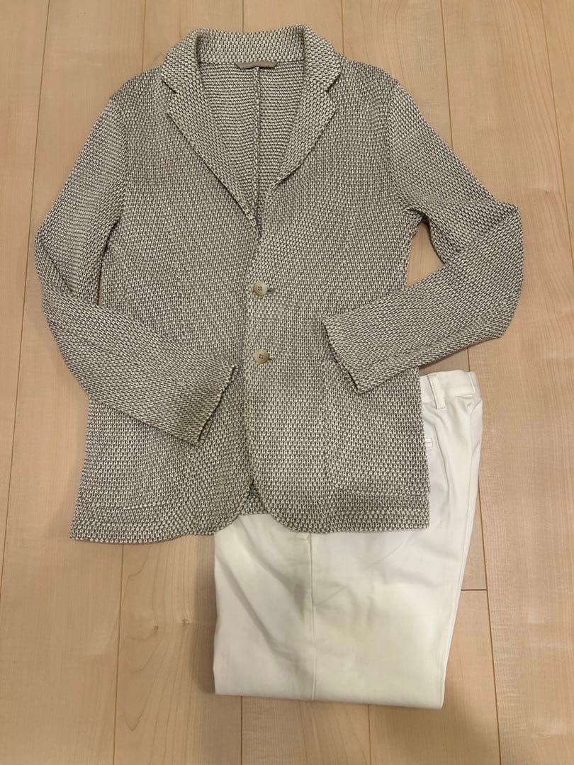 UNITED ARROWS グレージュ　ニットジャケット