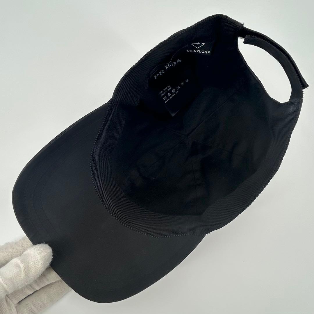 極美品✨プラダ キャップ 三角ロゴ トライアングル ブラック XL 希少サイズ