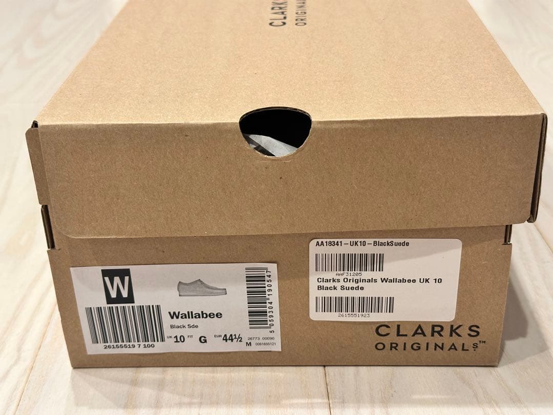 クラークス　ワラビー　ブラックスエード　UK10/JP28cm