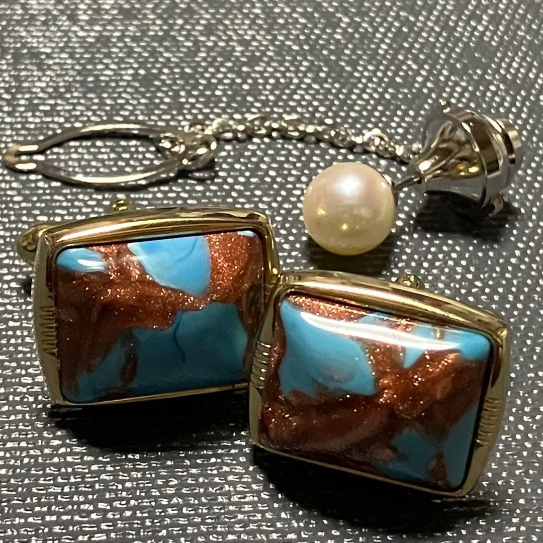 美品 MURANO ムラーノ イタリア ヴェネチアンガラス グラス カフス