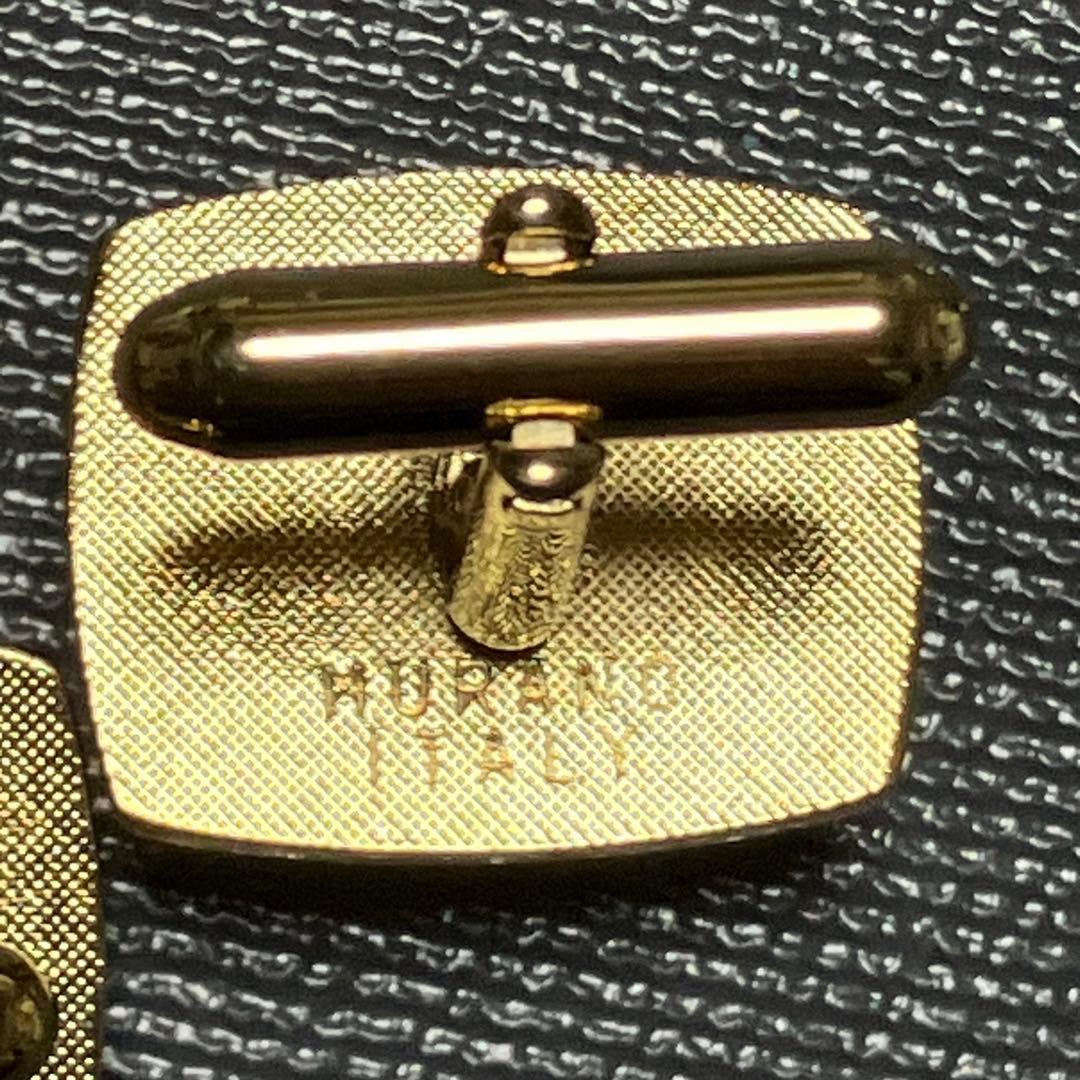 美品 MURANO ムラーノ イタリア ヴェネチアンガラス グラス カフス