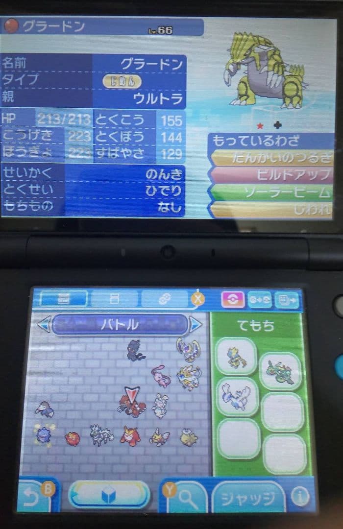 ポケットモンスター ウルトラムーン3DS☆マーシャ・ゼラオラ・色違いアーゴヨン