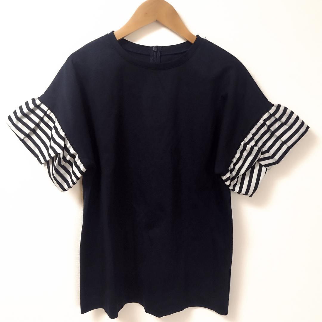 未使用タグ付★ ボーダーズアットバルコニー ジェリー Tシャツ ネイビー M