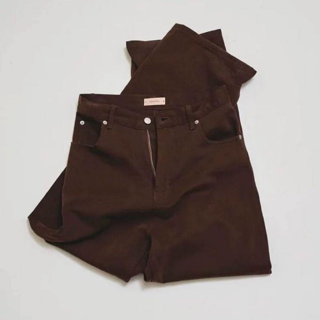 新品未使用❤︎TODAYFUL Cary's Denim ブラウン　24