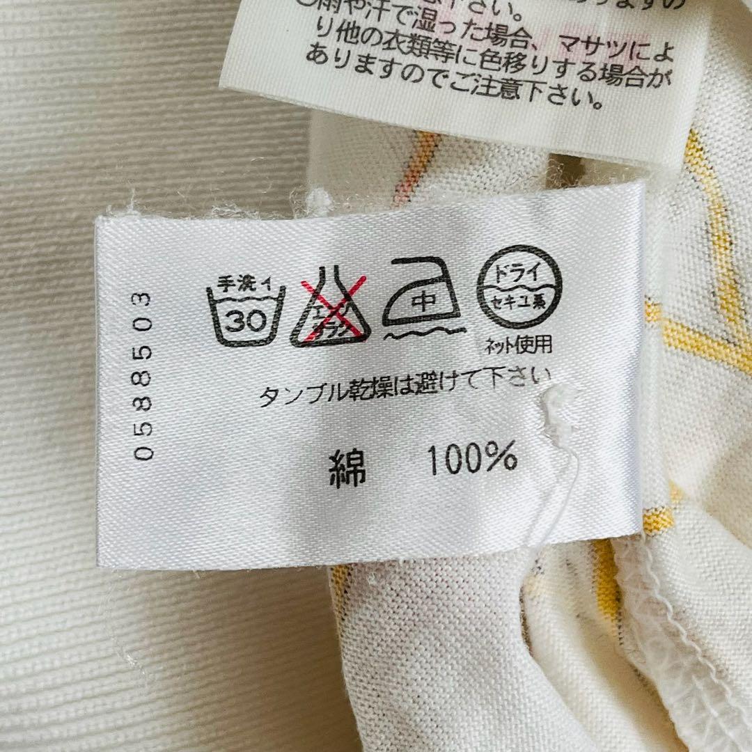 【レオナール】総柄ポロシャツ 5分袖 綿100 日本製 カジュアル 個性的【L】