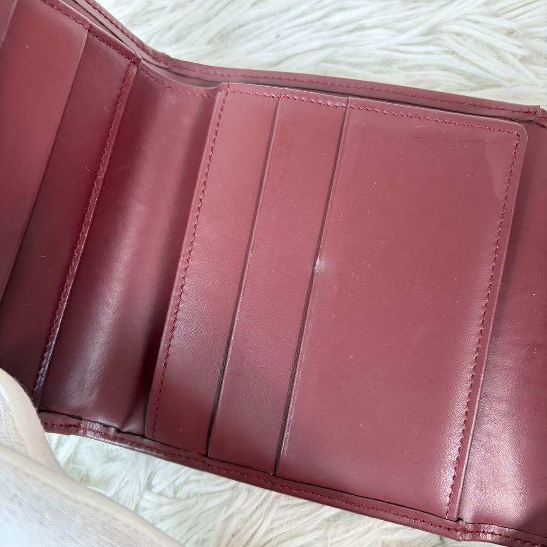 新品未使用保管品✨Cartier 三つ折り財布 マストライン金具 ボルドー