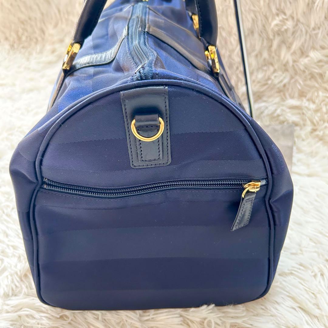 クレージュ ボストンバッグ 2way ショルダー ロゴ 旅行 ネイビー
