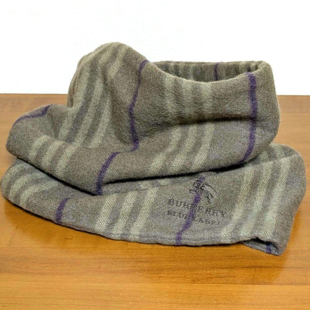 BURBERRY ホース＆ロゴ刺繍 カシミヤ100%スヌード/ネックウォーマー