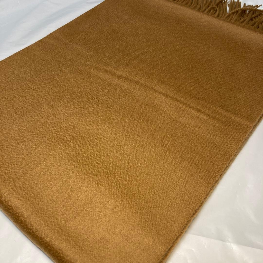 新品 ジョンストンズ カシミヤ100％ 大判ストール ダークキャメル 国内正規品