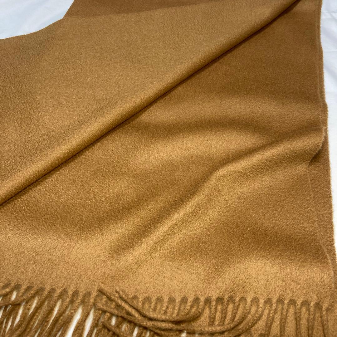 新品 ジョンストンズ カシミヤ100％ 大判ストール ダークキャメル 国内正規品