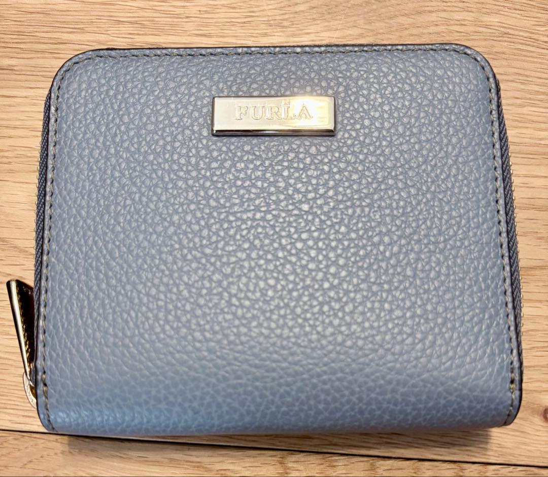 FURLA財布RITZY S ZIP AROUND DOLOMIA くすみブルー