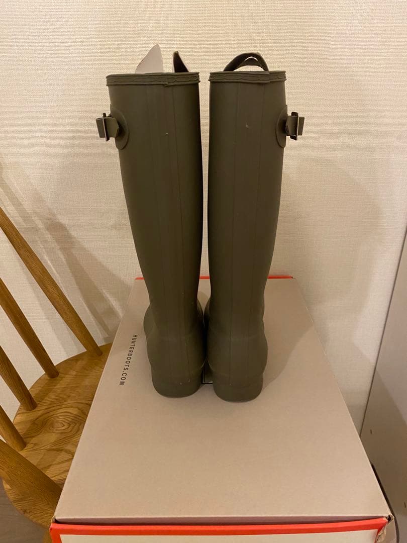 HUNTER オリーブグリーン レインブーツ