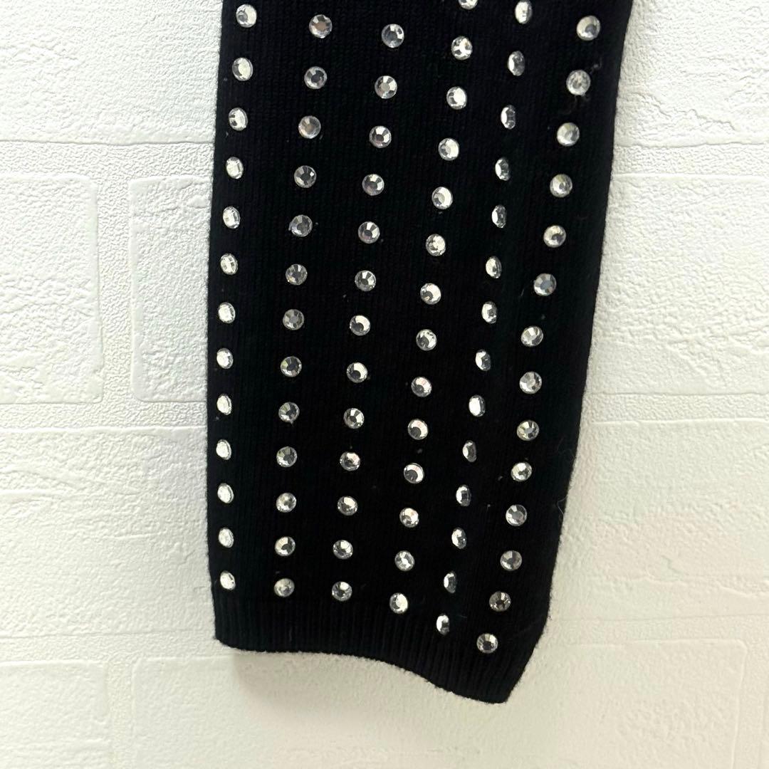 美品 ザレッドスレッド rhinestone cardigan cropped