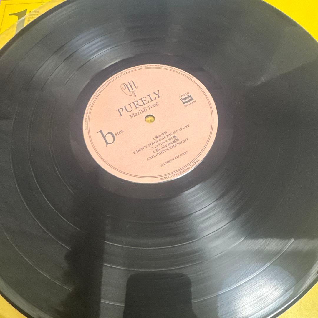 盤美品　刀根麻理子 PURELY LP レコード