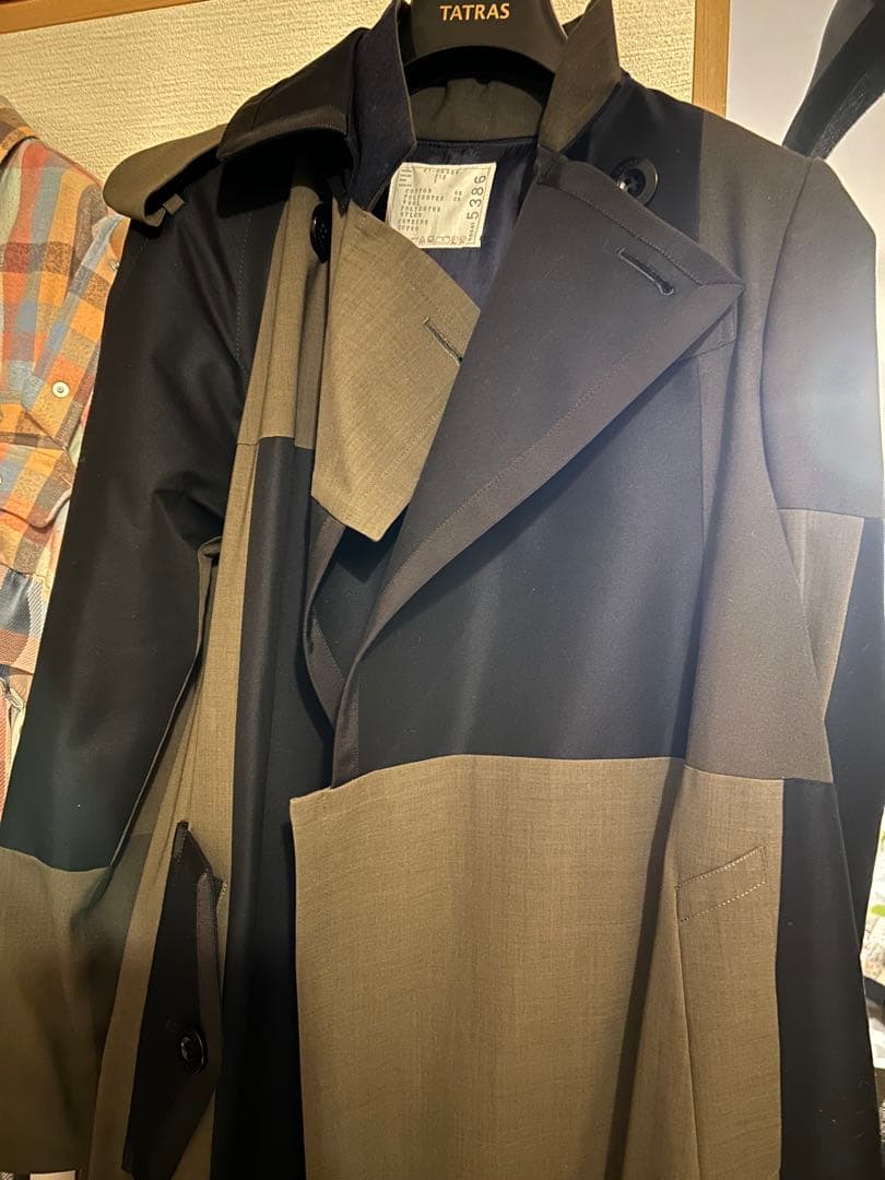 sacai スーチング ブロッキングトレンチコート 美品