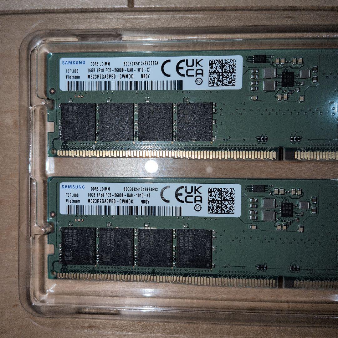 SAMSUNG DDR5 メモリ 16G PC5-5600 ✕ 2