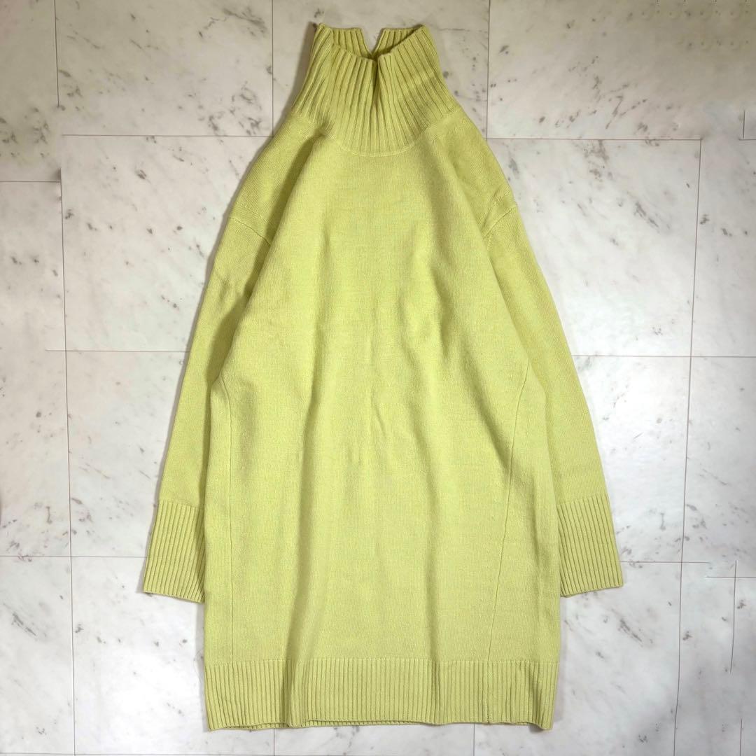 人気 エストネーション ウールカシミヤハイネックワンピース ニット 定価2.8万