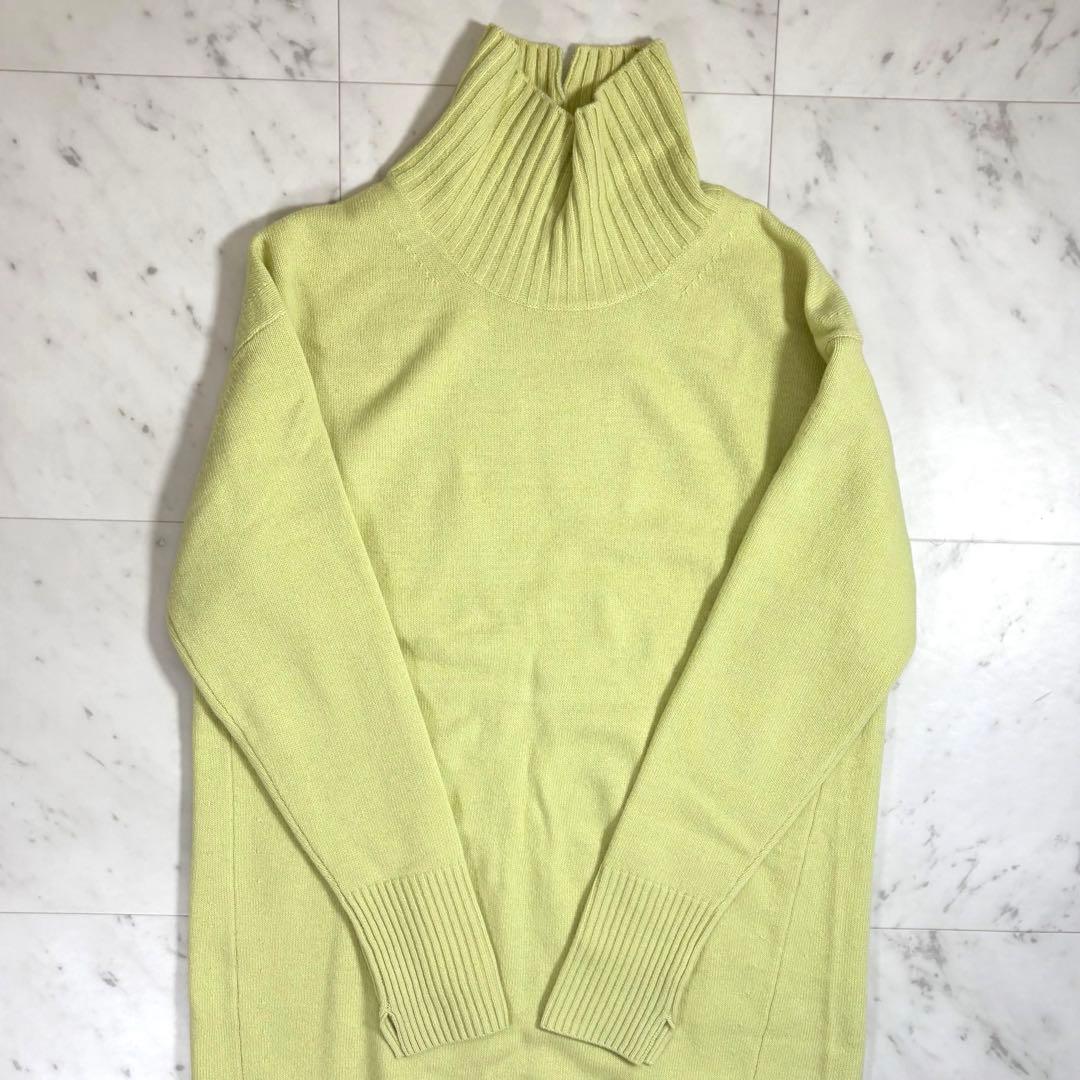 人気 エストネーション ウールカシミヤハイネックワンピース ニット 定価2.8万
