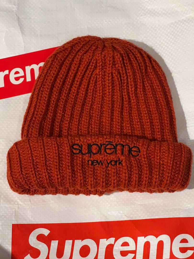 Ribbed Beanie シュプリーム クラシックロゴビーニー