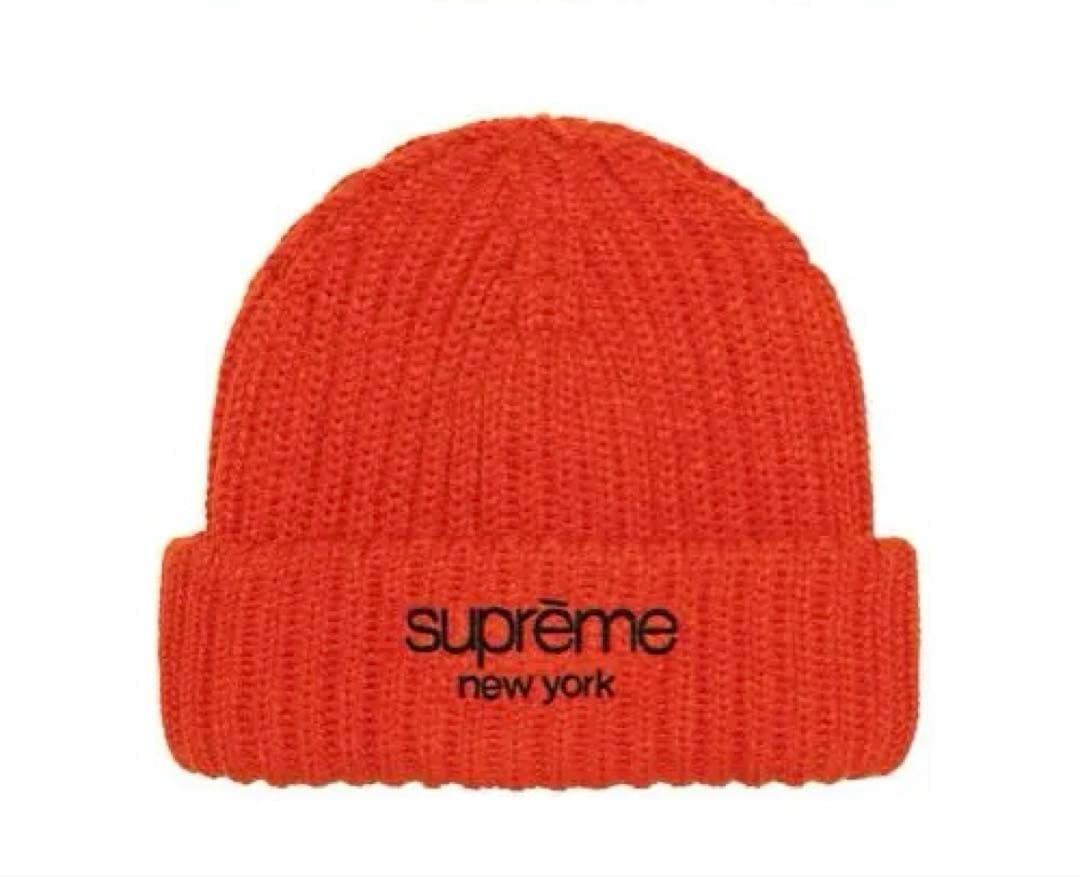 Ribbed Beanie シュプリーム クラシックロゴビーニー