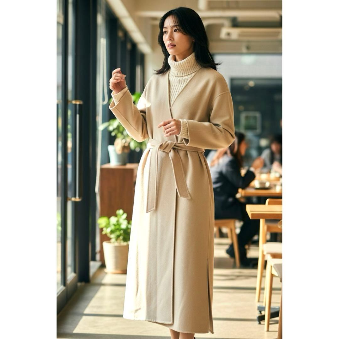 定価48,400円 IENA × MANTECOノーカラーコート 36 マキシ丈
