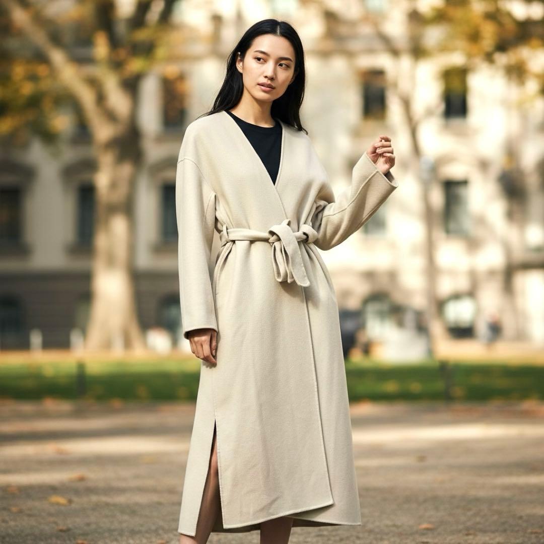 定価48,400円 IENA × MANTECOノーカラーコート 36 マキシ丈