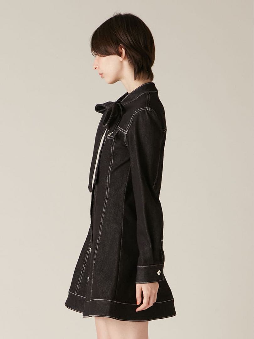 LILY BROWN（リリー ブラウン）ボウタイデニムミニワンピース 新品