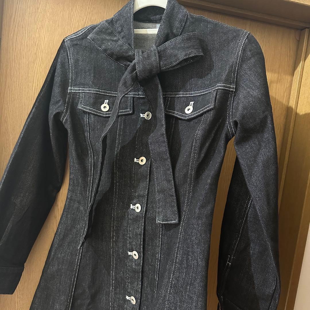 LILY BROWN（リリー ブラウン）ボウタイデニムミニワンピース 新品