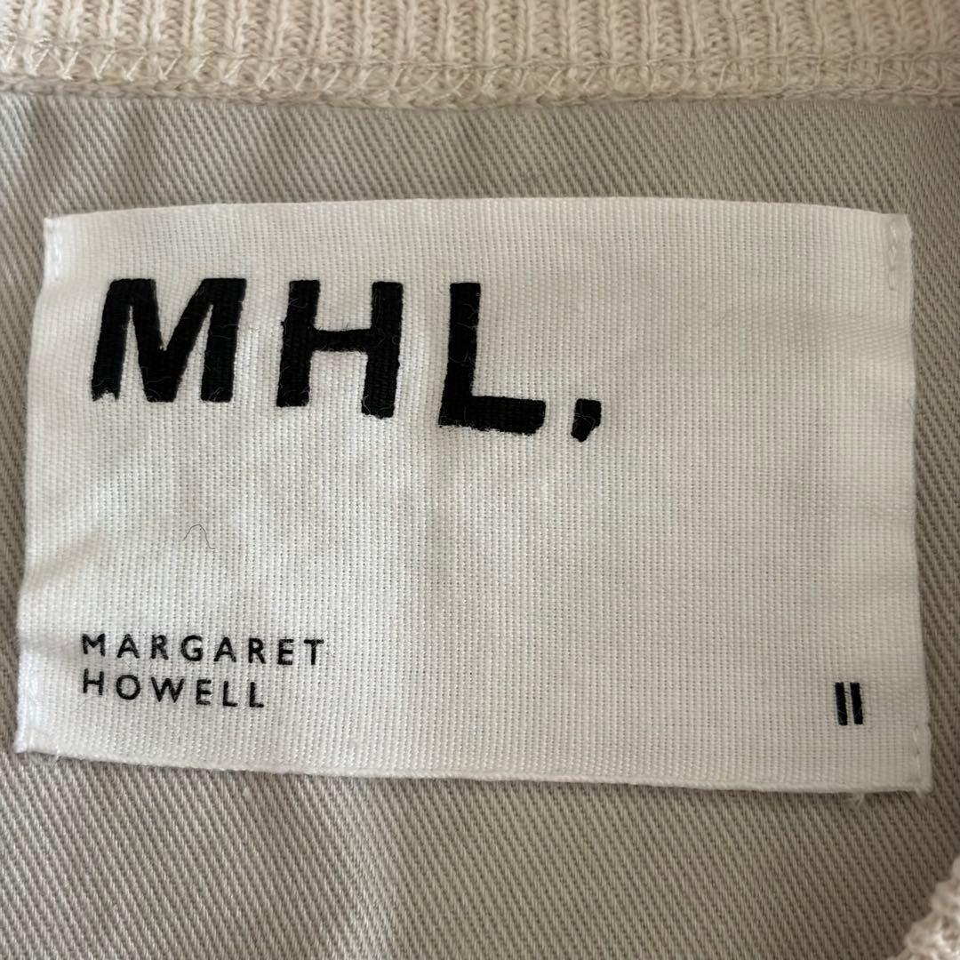 MHL. エムエイチエル　洗える　コットンシルク　クルーネックカーディガン