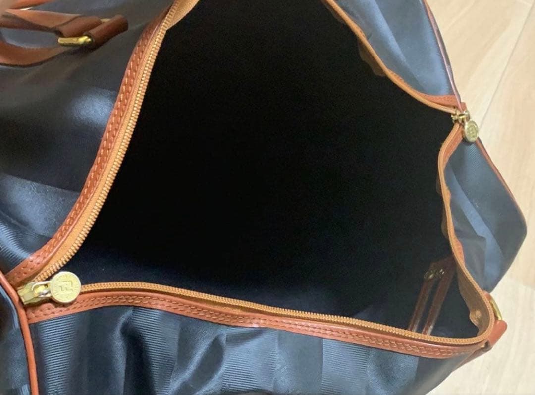 FENDI ストライプデザイン ボストンバッグ