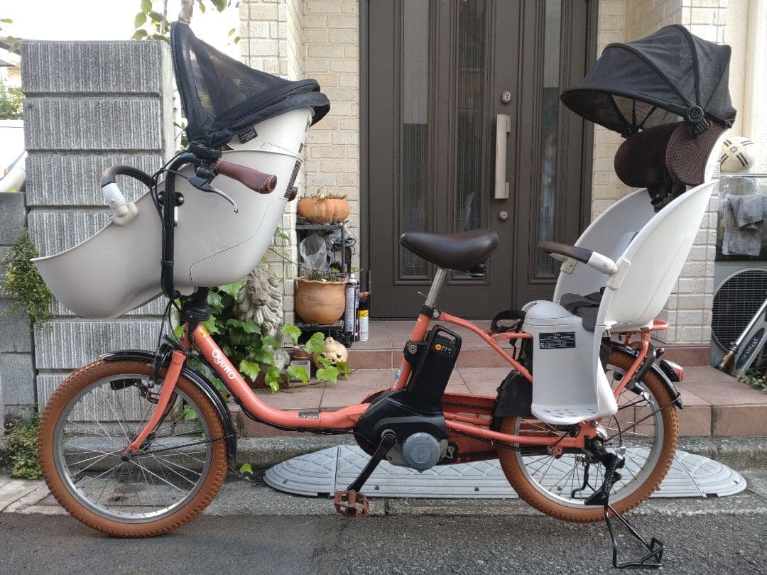 【のあ】配送可【２０１９年製ギュット】電動アシスト自転車★３人乗子供乗