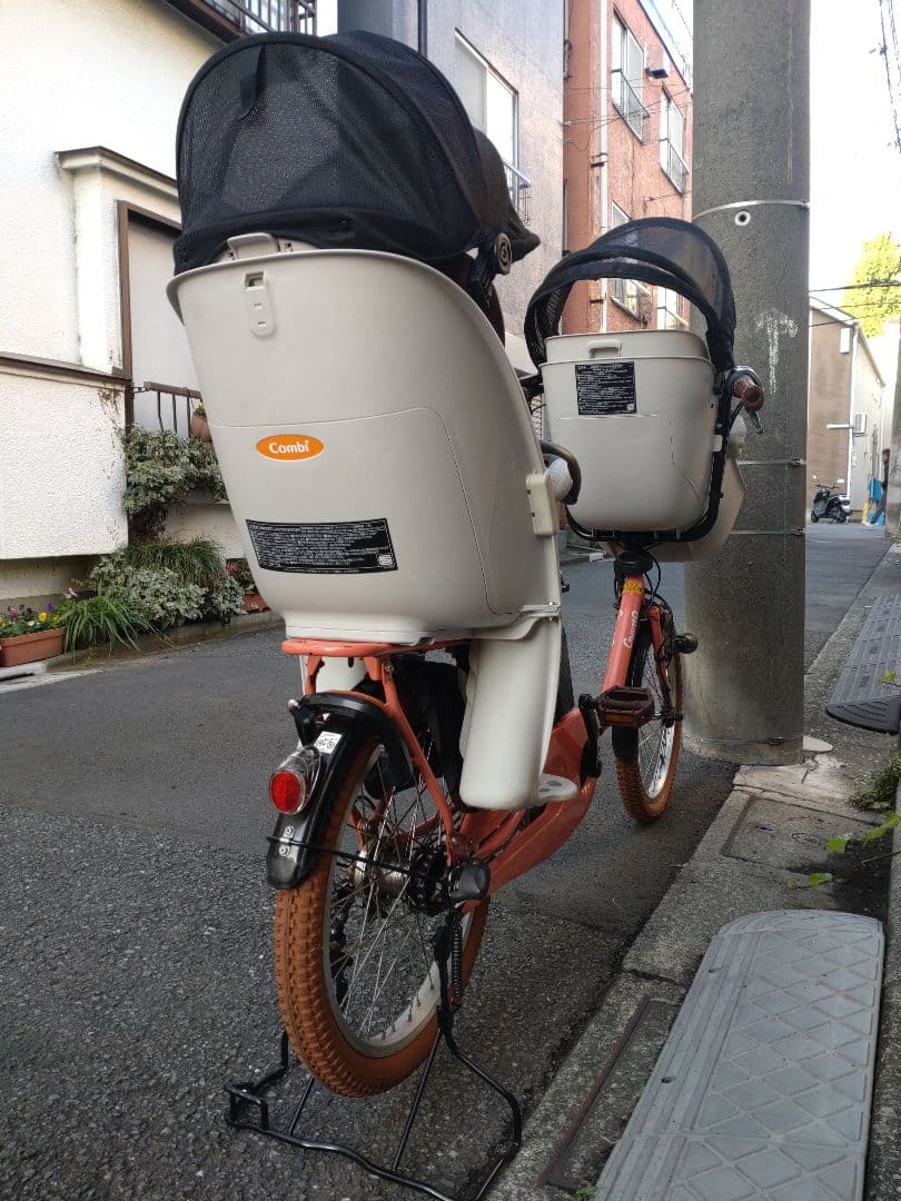 【のあ】配送可【２０１９年製ギュット】電動アシスト自転車★３人乗子供乗