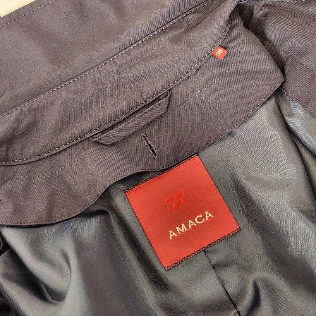 AMACA アマカ　ステンカラーコート ロングコート　ライナー　ネイビー2way