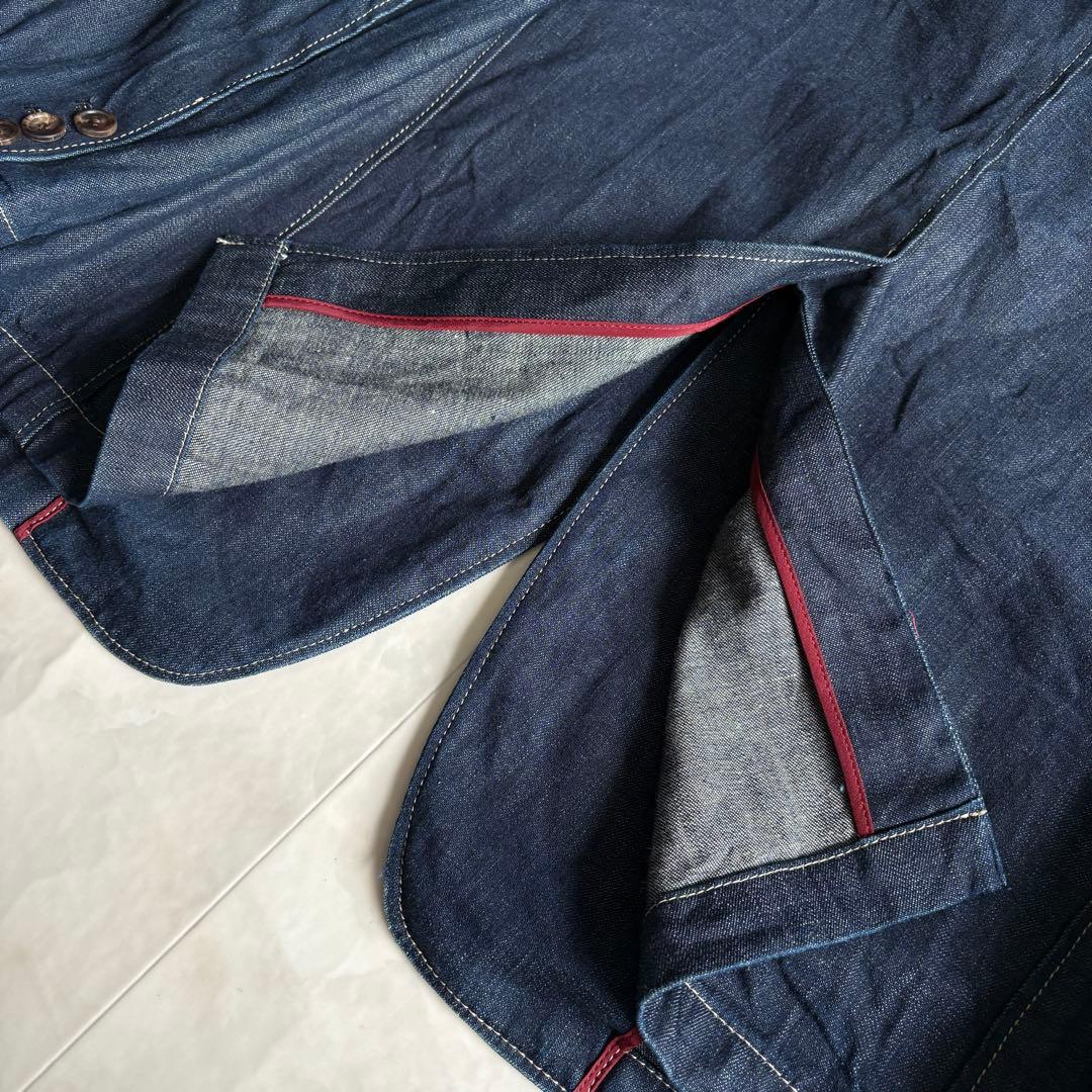 希少✨ Paul Smith コレクション デニムテーラード 紺 XL 綿100