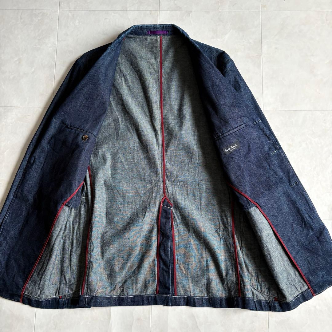 希少✨ Paul Smith コレクション デニムテーラード 紺 XL 綿100