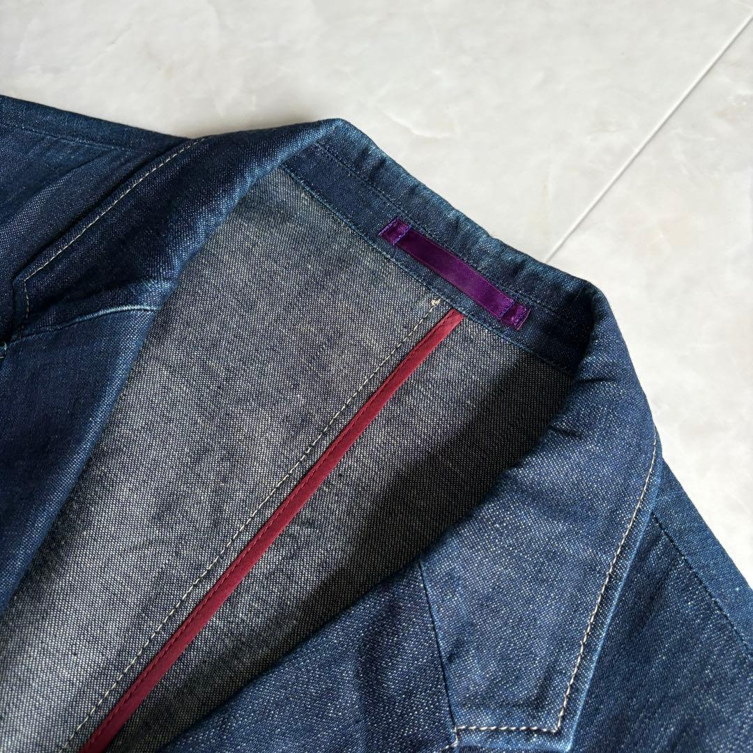希少✨ Paul Smith コレクション デニムテーラード 紺 XL 綿100
